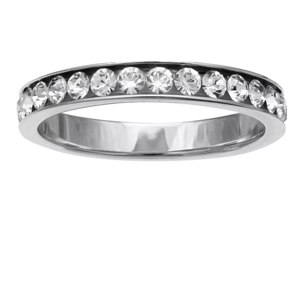 Sterling silver cubic zirconia eternal ring size 9.